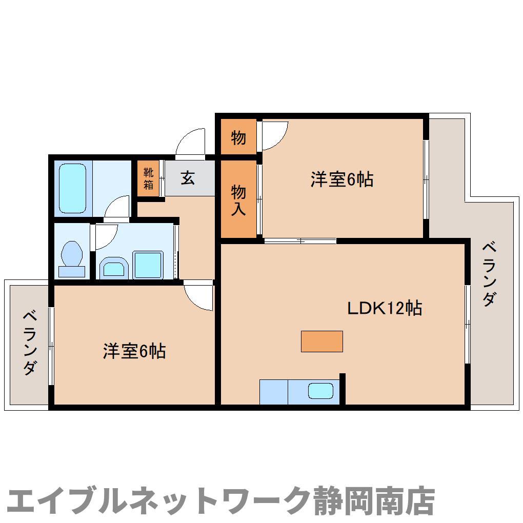 聖マンションI(2LDK/3階)の間取り写真