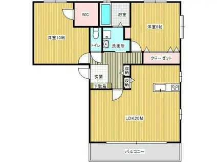 ロジェマン(2LDK/2階)の間取り写真