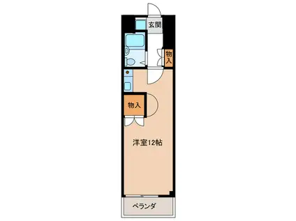 アミューズコート(ワンルーム/3階)の間取り写真