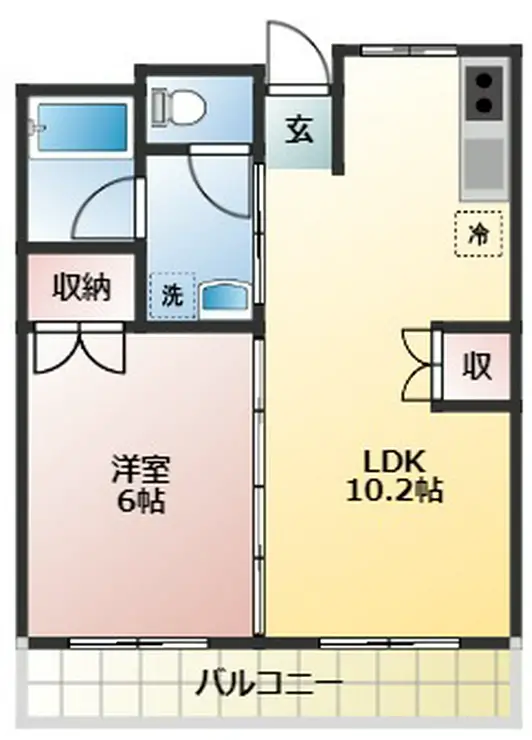 エステート西山 1階階 間取り