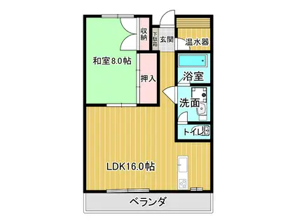 ALLEMANDE(1LDK/3階)の間取り写真