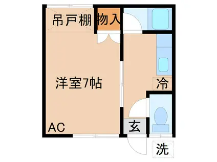 朝比奈アパート(1K/2階)の間取り写真