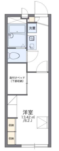 レオパレスGATESMILLS(1K/2階)の間取り写真