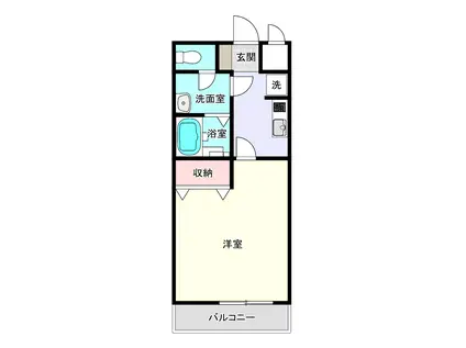 スマイル(1K/1階)の間取り写真