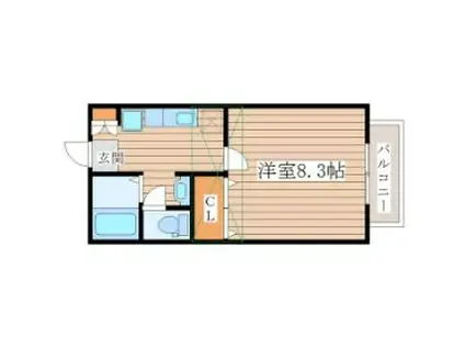 コリーヌ南光台I番館(1K/2階)の間取り写真