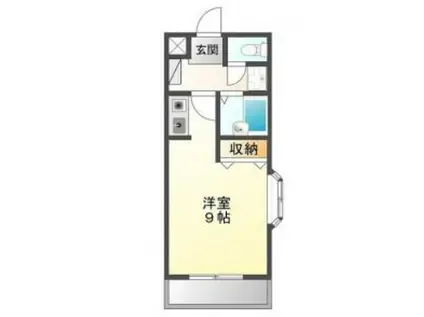 メゾンサマーアイ(ワンルーム/2階)の間取り写真