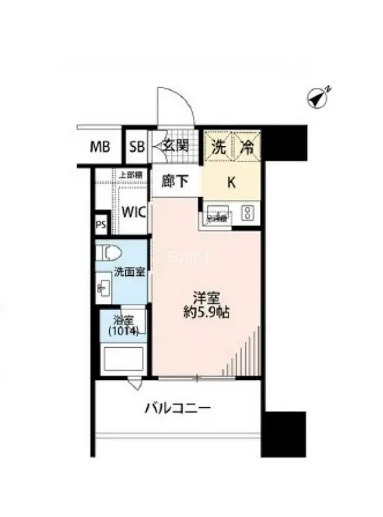 ベルファース水天宮前 7階階 間取り