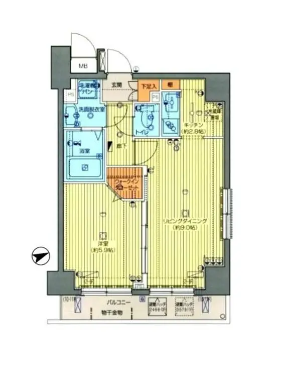 グランド・ガーラ日本橋茅場町 9階階 間取り