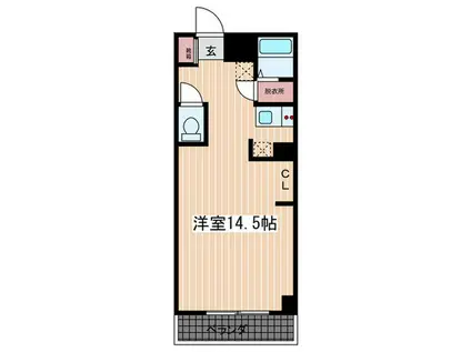 鷹ノ橋マンション(ワンルーム/9階)の間取り写真