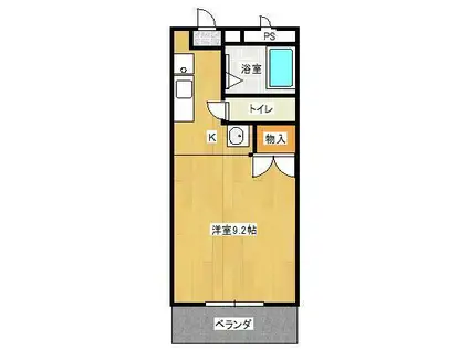 サンアップビル(ワンルーム/2階)の間取り写真