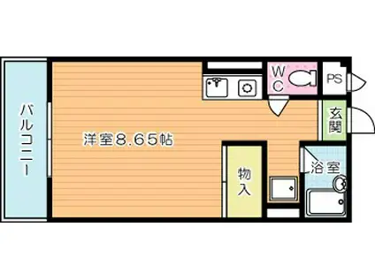 メゾン東武三萩野(ワンルーム/7階)の間取り写真