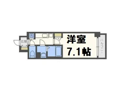 アドバンス西梅田グループ(1K/2階)の間取り写真