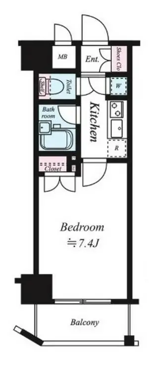 パレステュディオ五反田STATION FRONT 3階階 間取り