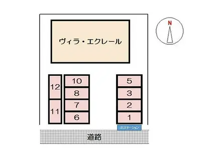 ヴィラ・エクレール(2LDK/1階)の間取り写真