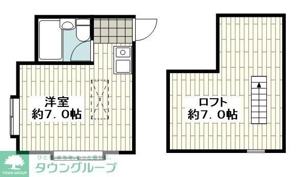 セゾン茅ヶ崎(ワンルーム/2階)の間取り写真