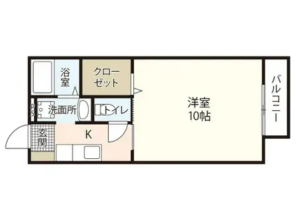 YANAGI光南(1K/2階)の間取り写真