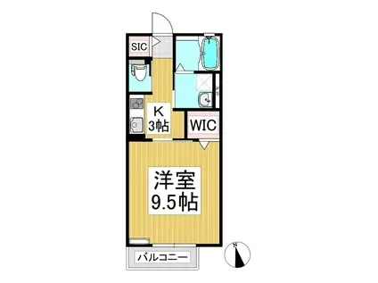 CALME MAISON御影(1K/1階)の間取り写真