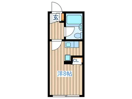 京成壱番町ビル(ワンルーム/6階)の間取り写真