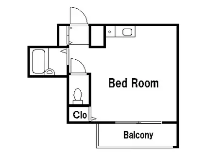 IWASAKI BLDG(ワンルーム/6階)の間取り写真