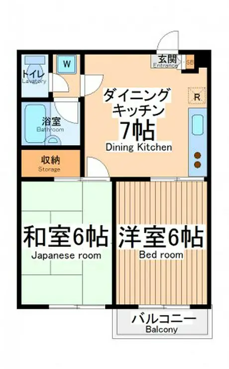 武蔵ハイツ1 2階階 間取り