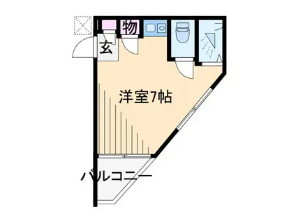 サンライズ菊名(ワンルーム/1階)の間取り写真