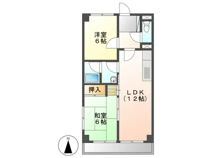 エクセルメゾン本山(2LDK/1階)の間取り写真