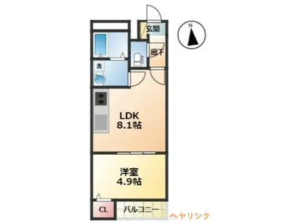 アークティカ上飯田(1LDK/2階)の間取り写真