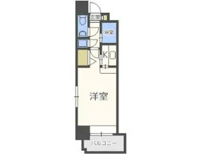 エステートモア浄水通(1K/3階)の間取り写真