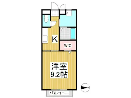 SURPLUS S&K(1K/2階)の間取り写真