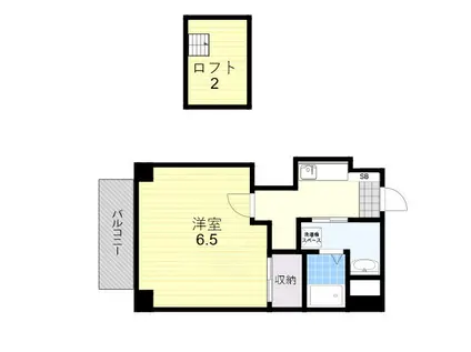 ニヘーベプラス(1K/2階)の間取り写真