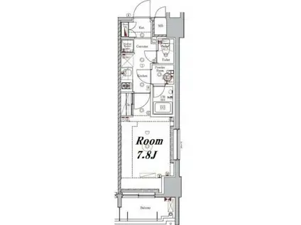 メイクスデザイン早稲田(1K/8階)の間取り写真