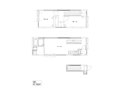 ソルナクレイシア都立大学(2DK/2階)の間取り写真