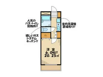 エステート国領(1K/1階)の間取り写真