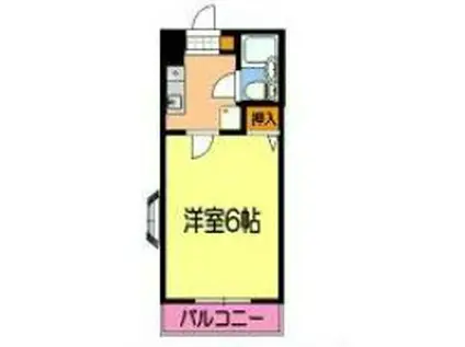 グランピアマンション本荘(1K/8階)の間取り写真