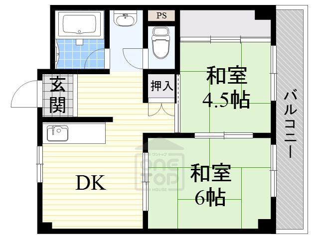 メゾンプランタン(2DK/3階)の間取り写真