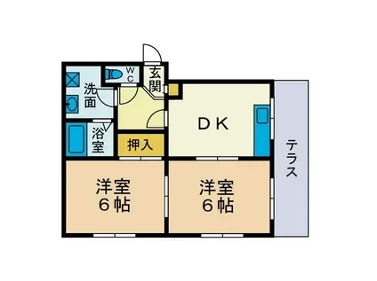 宮台ビル(2DK/3階)の間取り写真