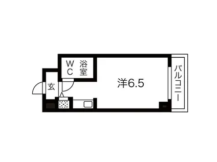 ロイヤルアーク八戸ノ里(ワンルーム/3階)の間取り写真