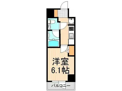 メインステージ北千住V(1K/1階)の間取り写真