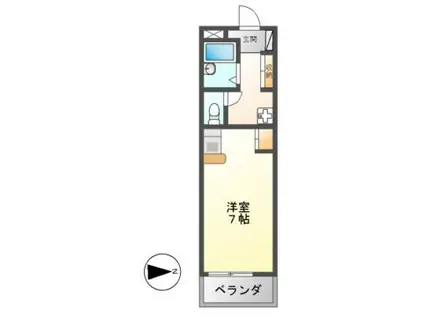 ドール新栄(1K/5階)の間取り写真