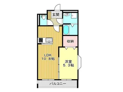 ＪＲ東海道本線 沼津駅 徒歩34分 3階建 築21年(1LDK/3階)の間取り写真