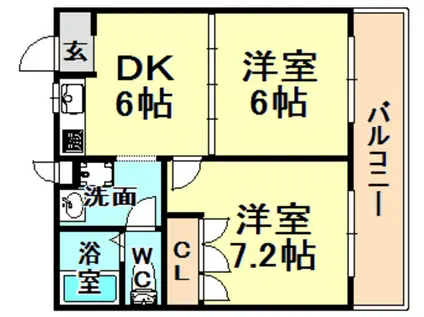 DOUZE中野北(2DK/2階)の間取り写真