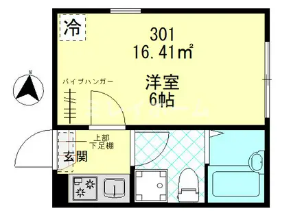 ザ・ハウス羽田(1K/3階)の間取り写真