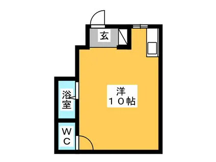 ドミトリーL(ワンルーム/1階)の間取り写真