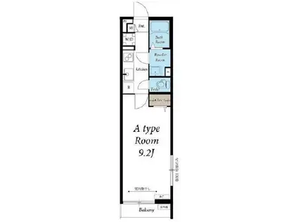 リブリ・ラム ワイヤー(1K/3階)の間取り写真