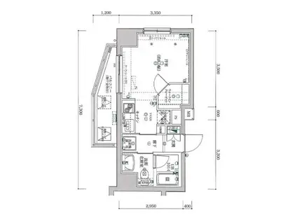 スパシエ国立矢川ステーションプラザ(ワンルーム/7階)の間取り写真