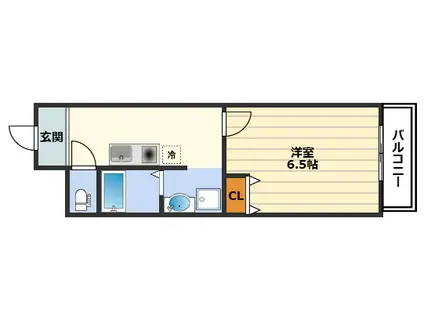 NOB西梅田(1K/3階)の間取り写真