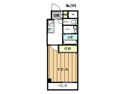 ブロッサムガーデン利平治(1K/1階)の間取り写真