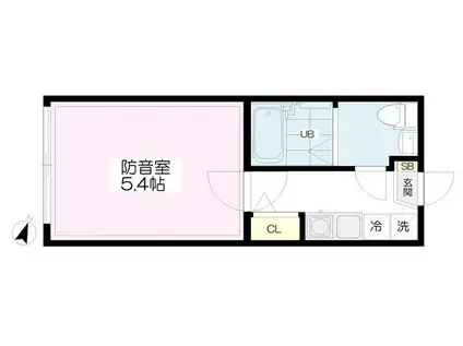 RESOUND(1K/1階)の間取り写真