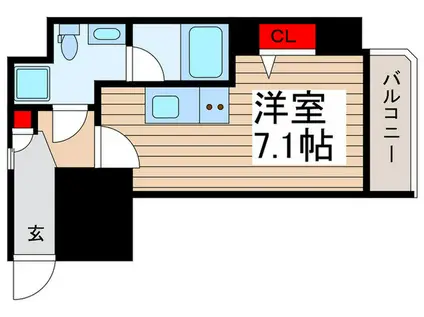 GENOVIA三郷駅前(ワンルーム/11階)の間取り写真