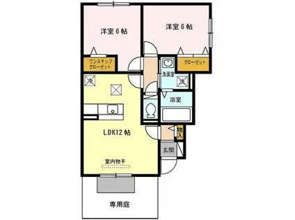 グレースメゾン(2LDK/1階)の間取り写真